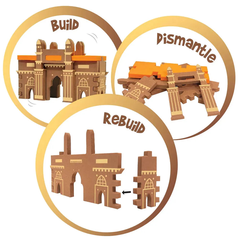 Imagimake Mapology Monuments of India 3D Puzzle | 130+ Pieces Model Making