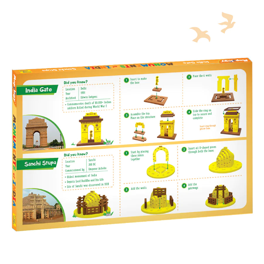 Mapology Monuments of India - Sanchi Stupa & India Gate