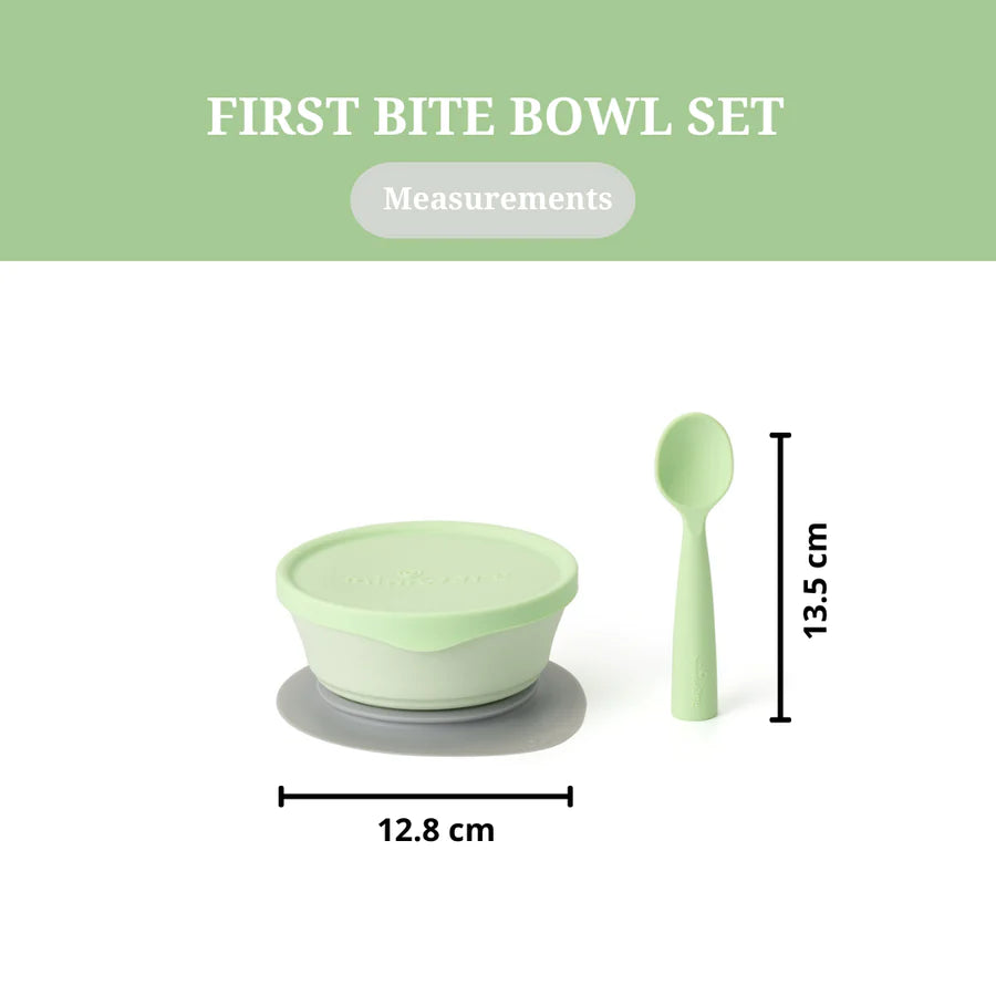 First Bite Suction Bowl With Spoon Feeding Set