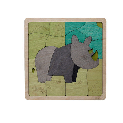 Tuff Rhinoceros Puzzle (Educational Puzzle Set)