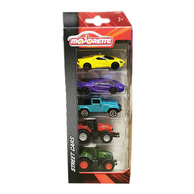 Licensed Majorette Street Cars - Assorted Designs (Set of 5 cars)