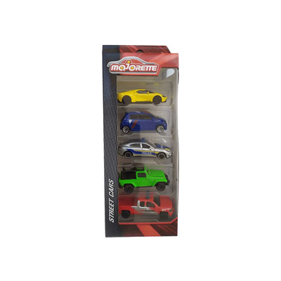 Licensed Majorette Street Cars - Assorted Designs (Set of 5 cars)