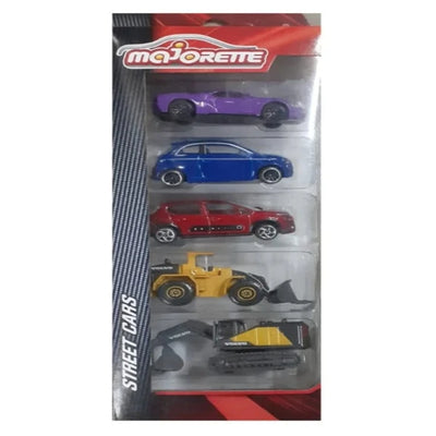 Licensed Majorette Street Cars - Assorted Designs (Set of 5 cars)