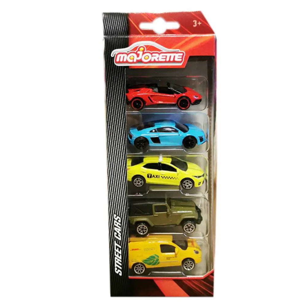 Licensed Majorette Street Cars - Assorted Designs (Set of 5 cars)