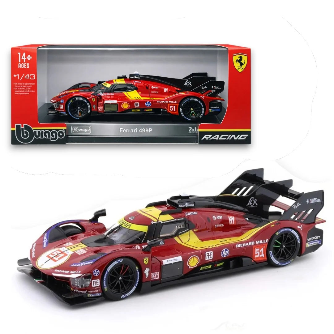 Bburago Original Ferrari 499P Licensed Diecast Car | 1:43 Scale Model (14 Years Till Grown Ups)