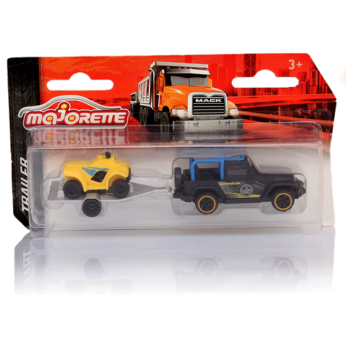 Original Licensed Majorette Diecast Jeep Wrangler Trailer (7 Years till Grown Ups)