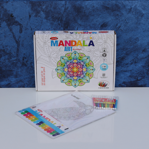 Simarr Mandala Art Kit with 20 Coloring Sheets & Mandala Hangings (9 Years Till Grown Ups)