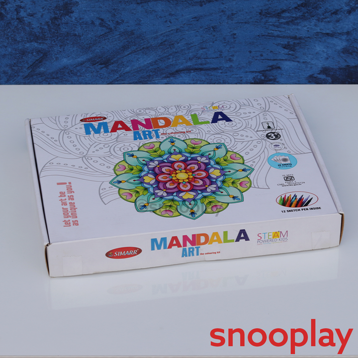 Simarr Mandala Art Kit with 20 Coloring Sheets & Mandala Hangings (9 Years Till Grown Ups)