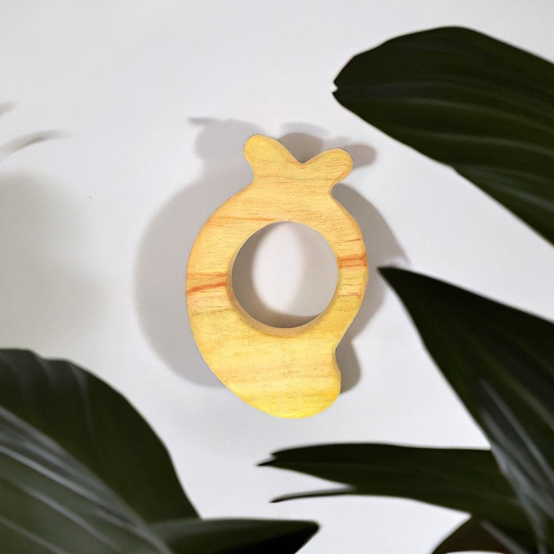 Eco-Friendly Neem Wood Mango Teething Toy