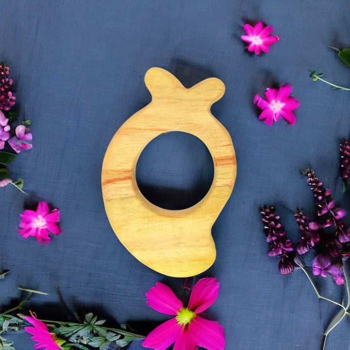 Eco-Friendly Neem Wood Mango Teething Toy