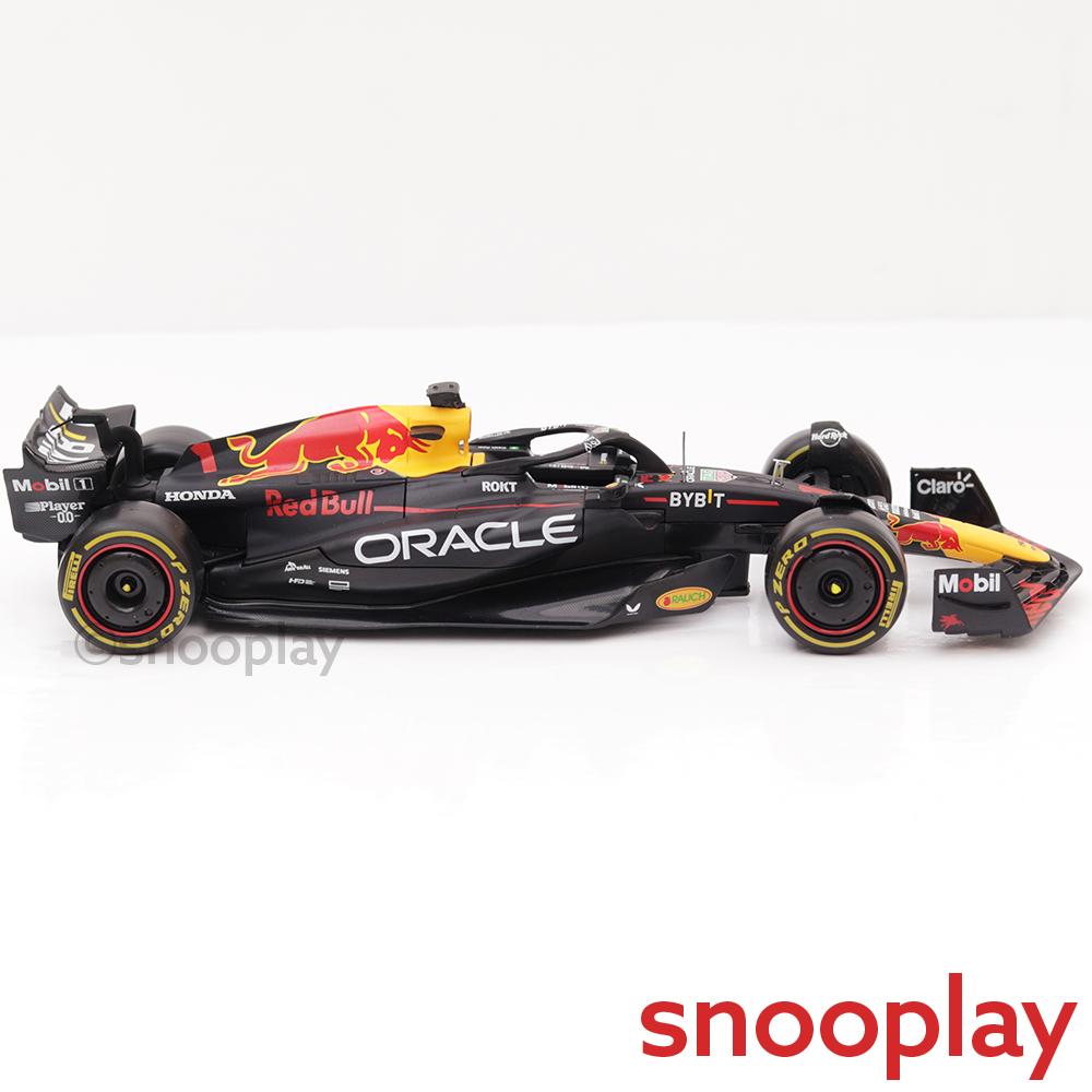 Original Licensed Oracle Red Bull Racing RB19 (2023) Diecast Car with Pilot Figurine - Max Verstappen  | 1:24 Scale Model