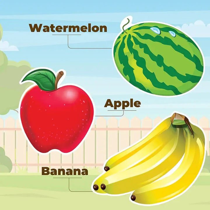 Toykraft My First Fruits 3-Piece Floor Puzzles – Chunky, Educational Toddler Puzzles