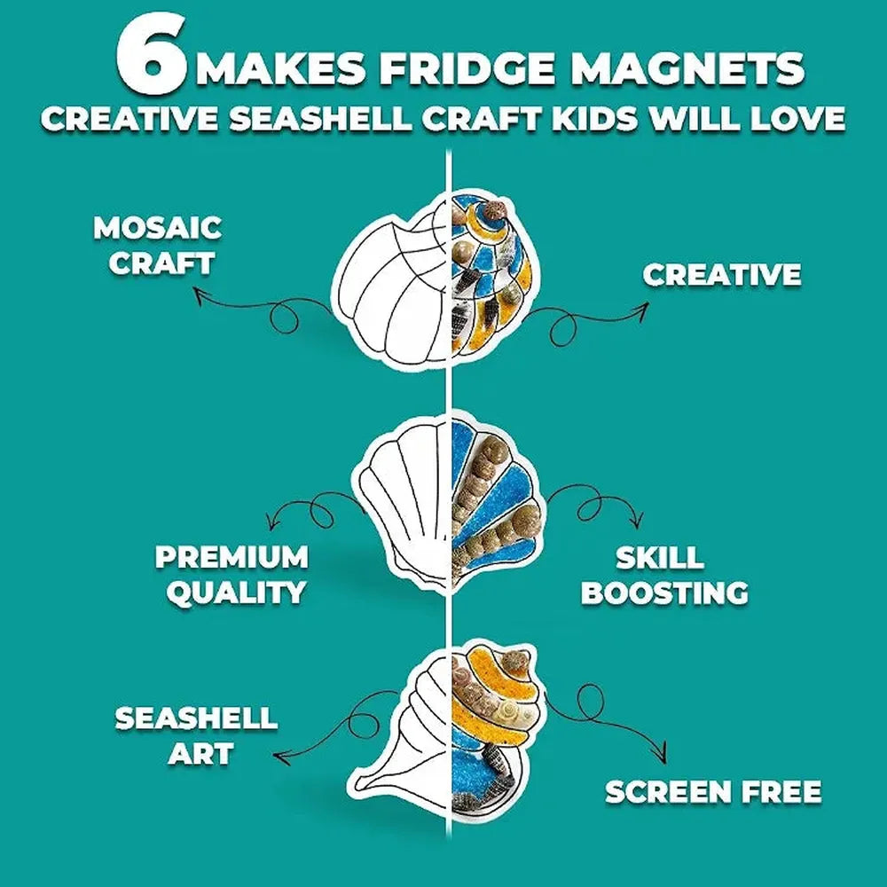 Toykraft Seashells Fridge Magnets DIY Art & Craft Kit