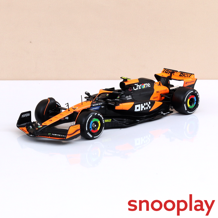 Lando Norris Original McLaren MCL38 Miami Grand Prix 2024 Licensed Diecast Car with Pilot | 1:24 Scale (14 Years till Grown Ups)