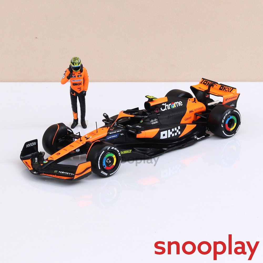 Lando Norris Original McLaren MCL38 Miami Grand Prix 2024 Licensed Diecast Car with Pilot | 1:24 Scale (14 Years till Grown Ups)