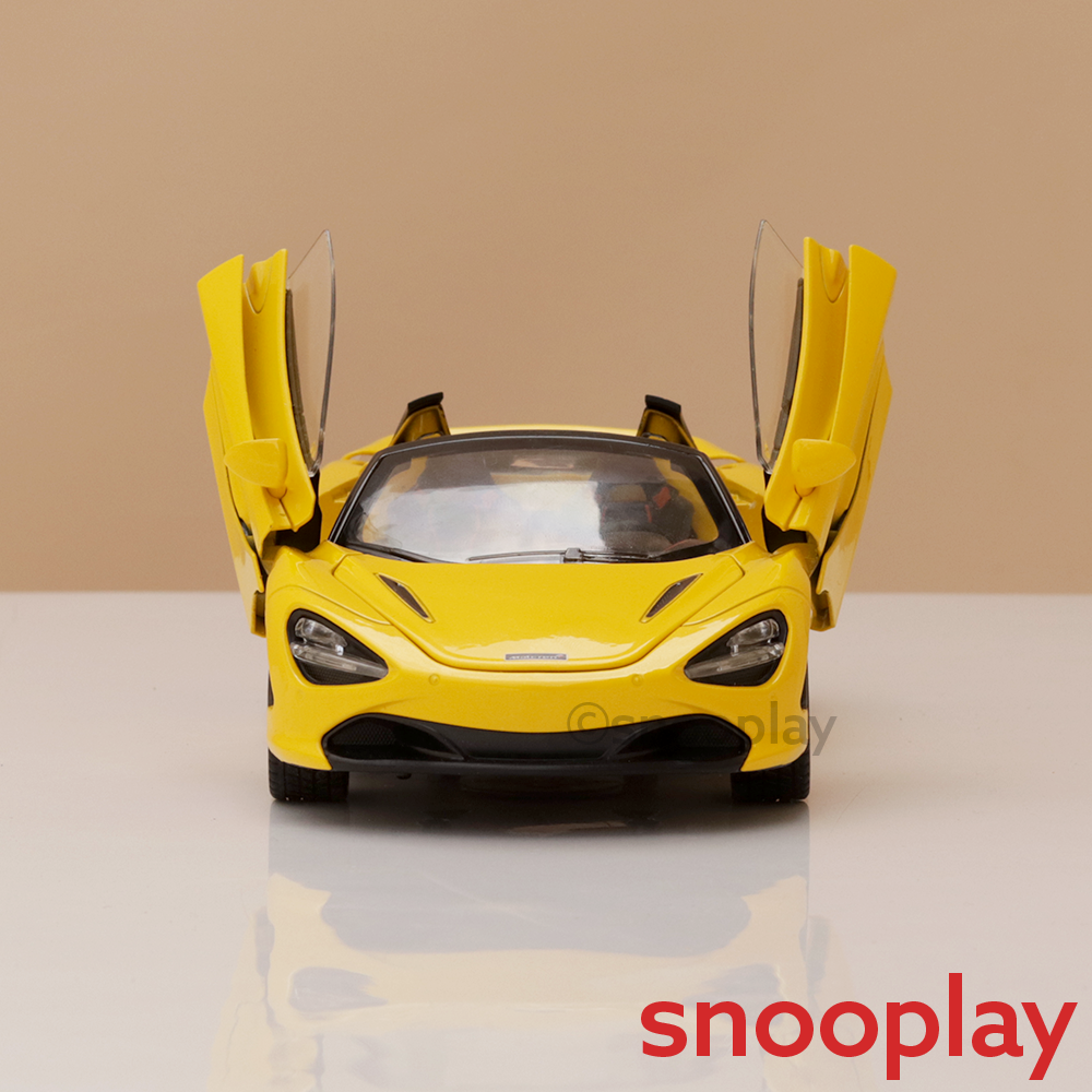 Resembling McLaren 720S Diecast Car | Pullback, Light & Sound | 1:24 Scale (3 Years till Grown Ups)