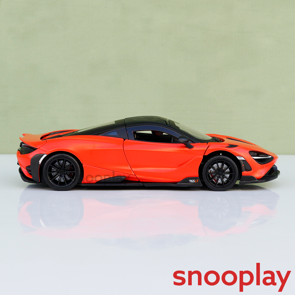 Metal Speed Zone Original McLaren 765 LT Licensed Diecast Car with Openable Doors | 1:24 Scale (14 Years till Grown Ups)