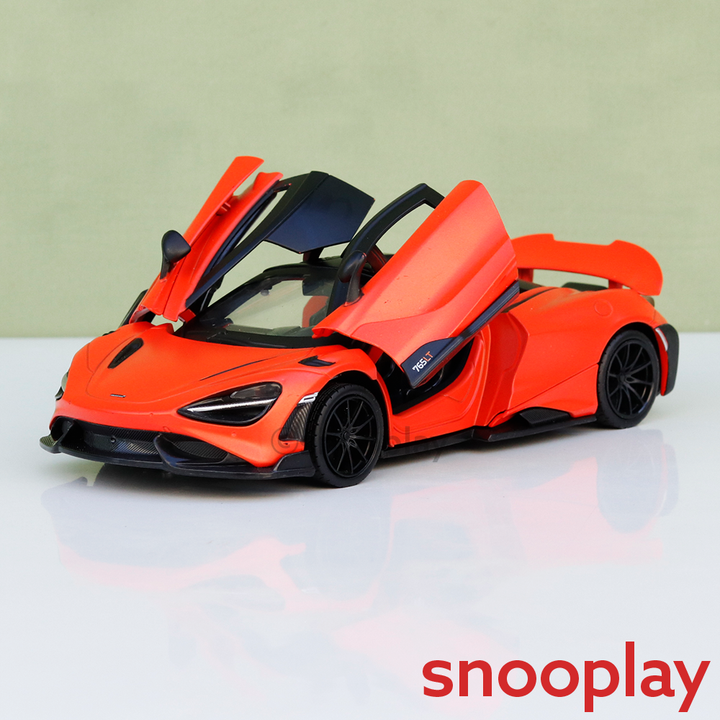Metal Speed Zone Original McLaren 765 LT Licensed Diecast Car with Openable Doors | 1:24 Scale (14 Years till Grown Ups)