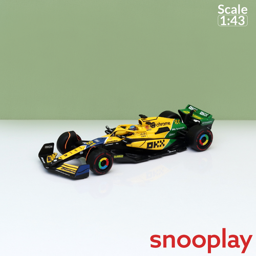 Bburago Original McLaren F1 Team MCL38 - Oscar Piastri Licensed Diecast Car | 1:43 Scale (14 Years till Grown Ups)