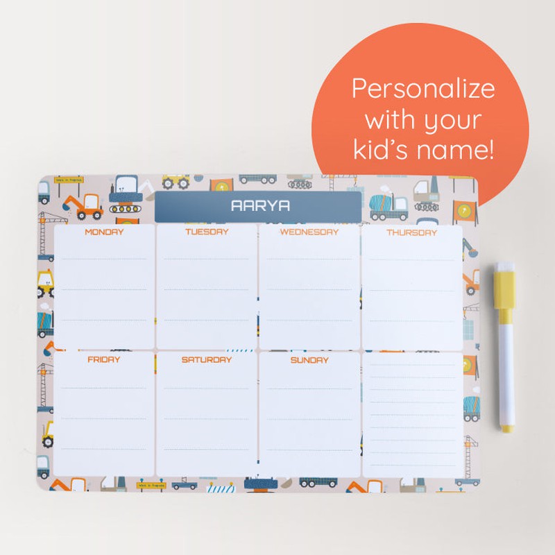 Personalised Magnetic Meal Planner (COD Not Available)