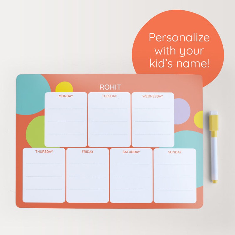 Personalised Magnetic Meal Planner (COD Not Available)