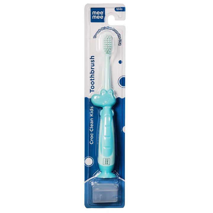 Mee Mee Croc Clean Kids Toothbrush | Extra Soft Tynex Bristles, Flexible Neck with Anti-Slip Handle- 1 Piece