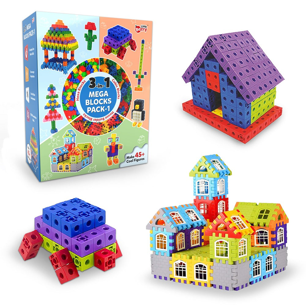 3-in-1 Building Blocks - Education & Learning Blocks (125+ pcs)