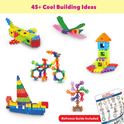 3-in-1 Building Blocks - Education & Learning Blocks (125+ pcs) (Pack of 2)