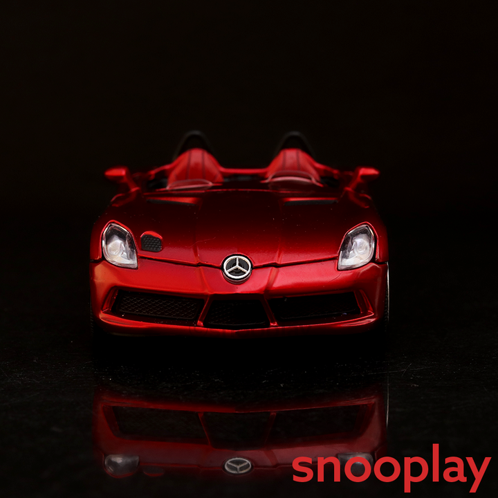 Diecast Resembling Mercedes Benz SLR (1:32 Scale) Pull Back Car with Light and Sound (Assorted Colour)