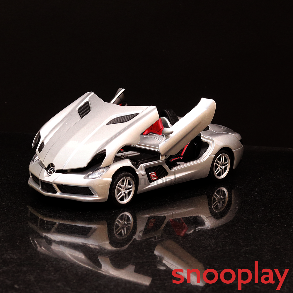 Diecast Resembling Mercedes Benz SLR (1:32 Scale) Pull Back Car with Light and Sound (Assorted Colour)