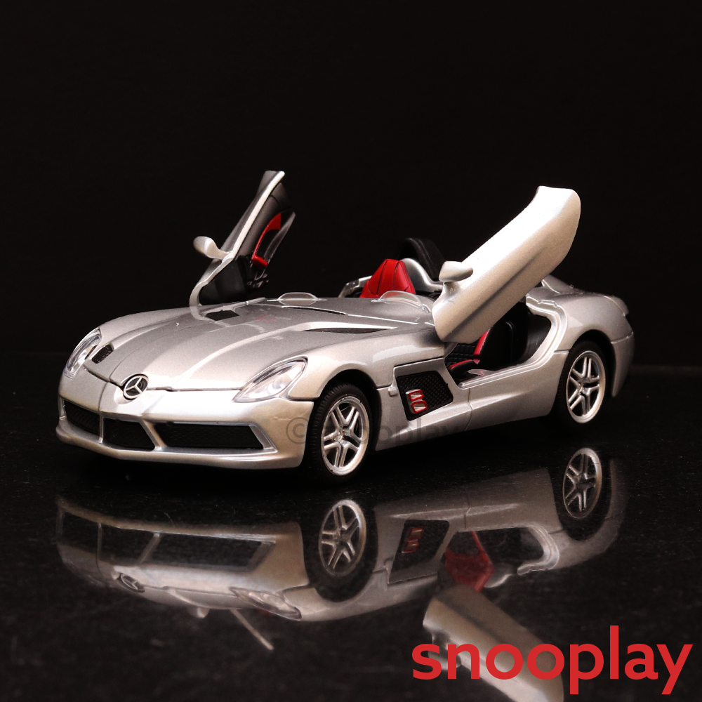 Diecast Resembling Mercedes Benz SLR (1:32 Scale) Pull Back Car with Light and Sound (Assorted Colour)