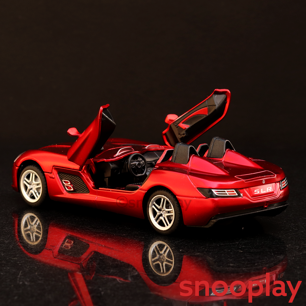 Diecast Resembling Mercedes Benz SLR (1:32 Scale) Pull Back Car with Light and Sound (Assorted Colour)