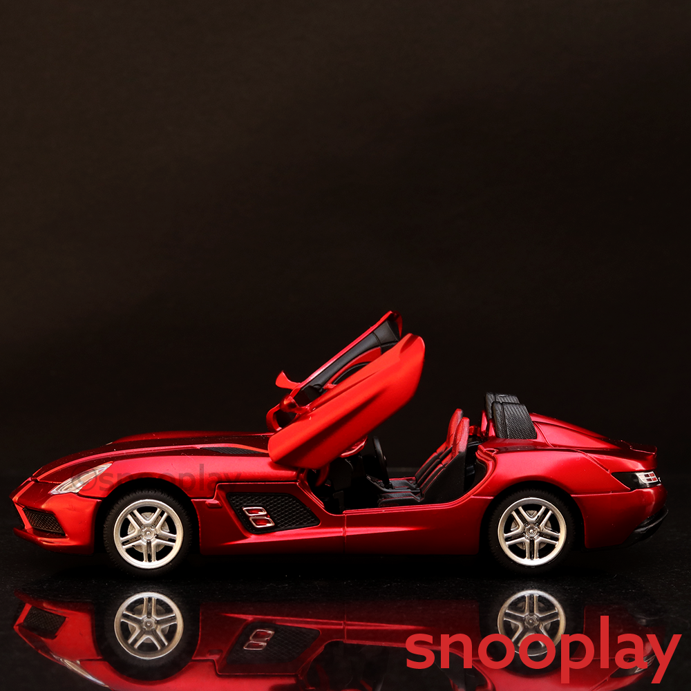 Diecast Resembling Mercedes Benz SLR (1:32 Scale) Pull Back Car with Light and Sound (Assorted Colour)