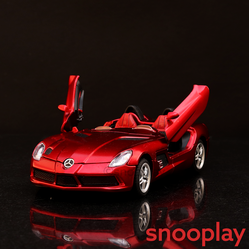 Diecast Resembling Mercedes Benz SLR (1:32 Scale) Pull Back Car with Light and Sound (Assorted Colour)