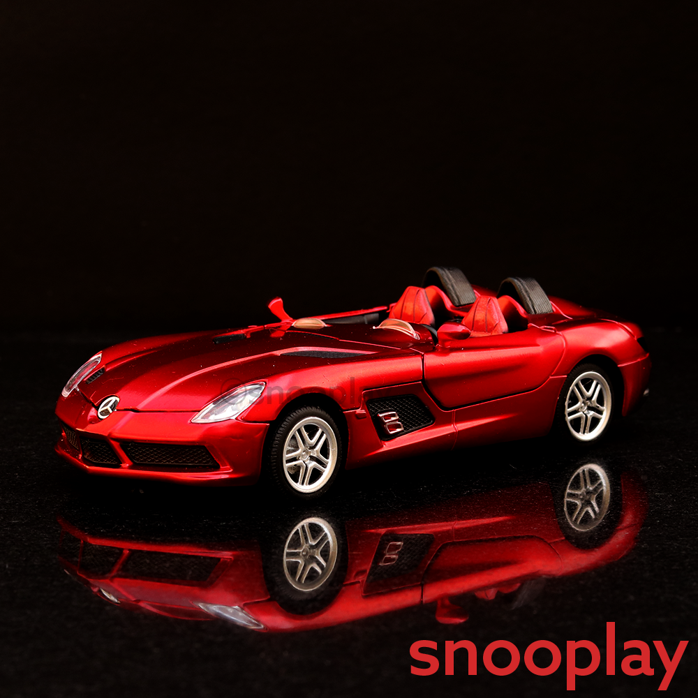 Diecast Resembling Mercedes Benz SLR (1:32 Scale) Pull Back Car with Light and Sound (Assorted Colour)