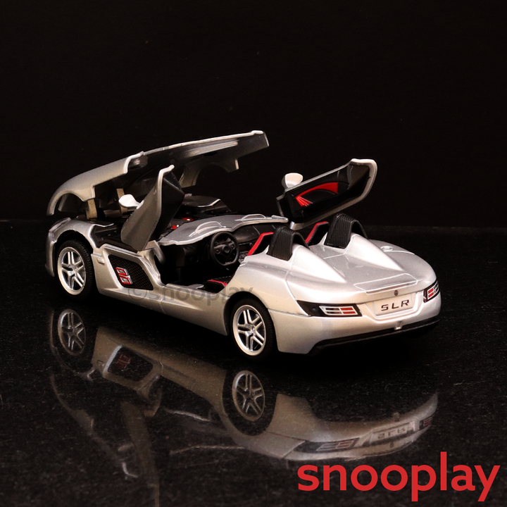 Diecast Resembling Mercedes Benz SLR (1:32 Scale) Pull Back Car with Light and Sound (Assorted Colour)