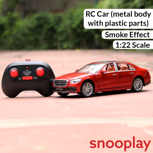 Remote Control Diecast Resembling Maybach Car with Smoke Effect | Openable Doors & Light | 1:22 Scale (5-14 Years) | Assorted Colors
