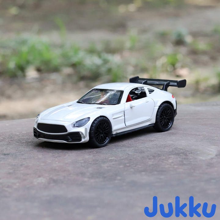 Jukku Resembling Mercedes Benz GT Diecast Car - Pullback, Openable Doors | 1:36 Scale (3 Years till Grown Ups)