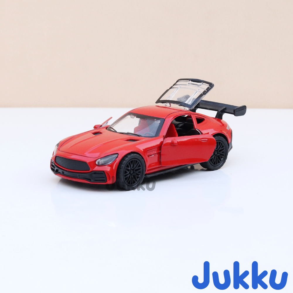 Jukku Resembling Mercedes Benz GT Diecast Car - Pullback, Openable Doors | 1:36 Scale (3 Years till Grown Ups)