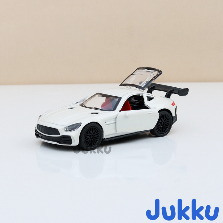 Jukku Resembling Mercedes Benz GT Diecast Car - Pullback, Openable Doors | 1:36 Scale (3 Years till Grown Ups)