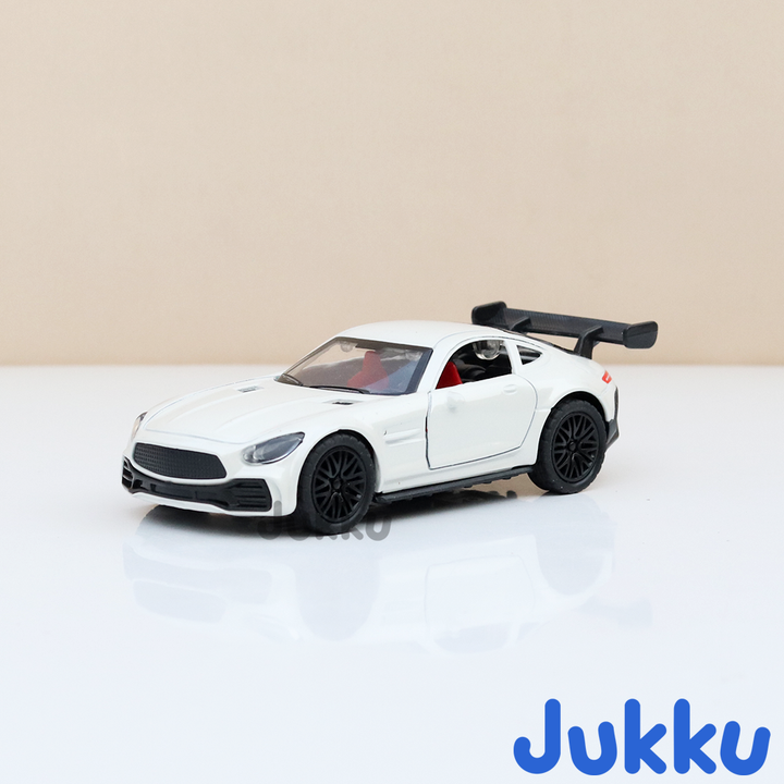 Jukku Resembling Mercedes Benz GT Diecast Car - Pullback, Openable Doors | 1:36 Scale (3 Years till Grown Ups)