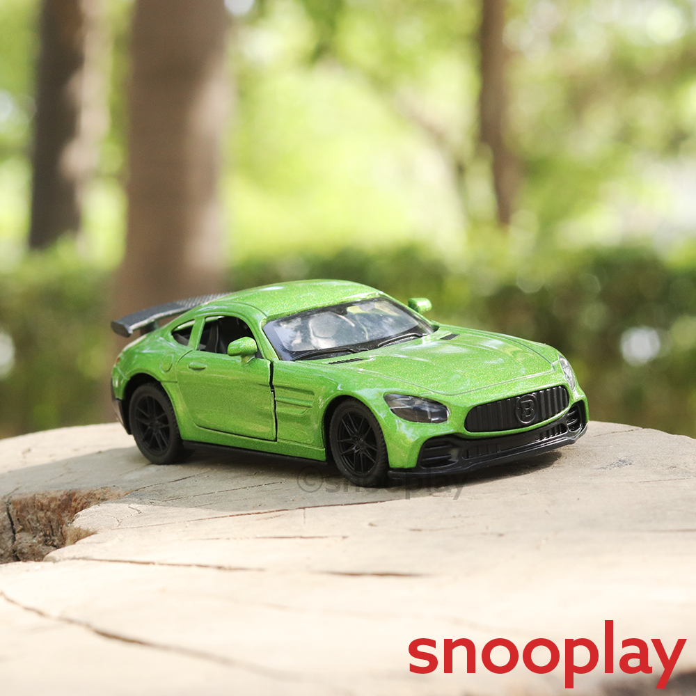 Jukku Resembling Mercedes Benz GT R Diecast Car - Pullback, Openable Doors | 1:36 Scale (3 Years till Grown Ups)
