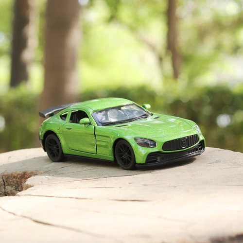 Jukku Resembling Mercedes Benz GT R Diecast Car - Pullback, Openable Doors | 1:36 Scale (3 Years till Grown Ups)