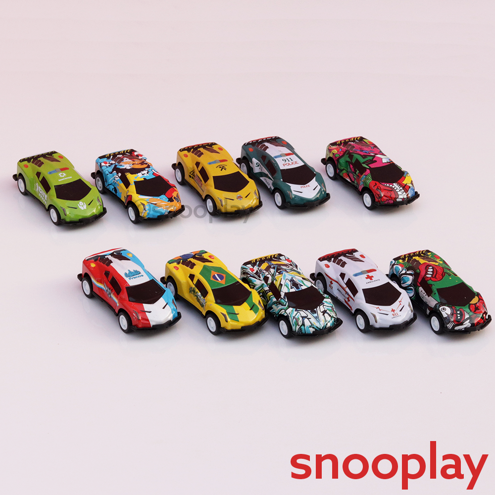 Mini Cartoon Car Set (Set of 10 Cars)