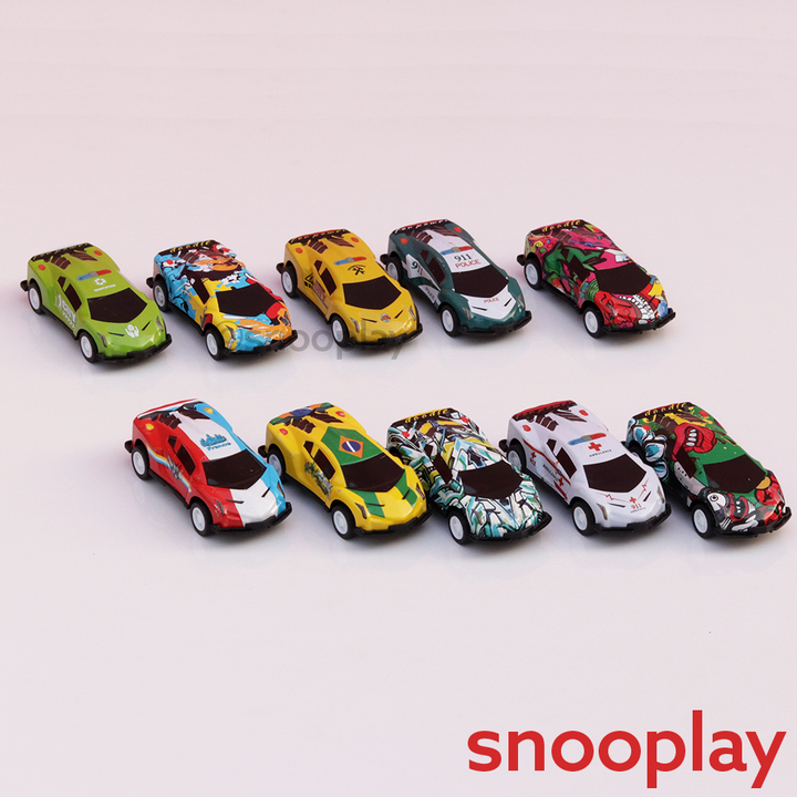 Mini Cartoon Car Set (Set of 10 Cars)