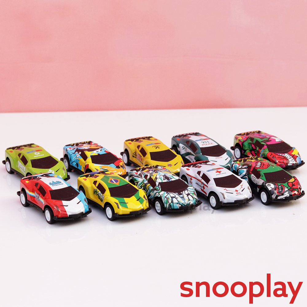 Mini Cartoon Car Set (Set of 10 Cars)