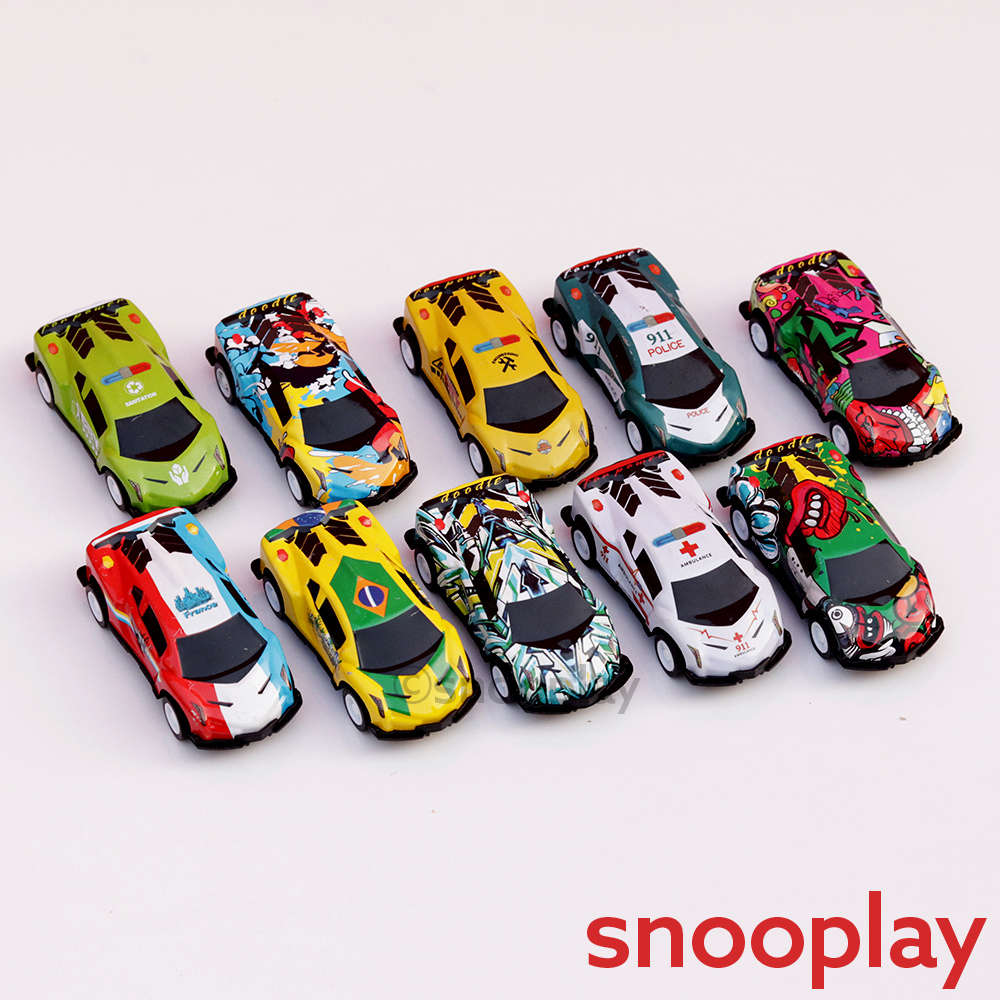 Mini Cartoon Car Set (Set of 10 Cars)