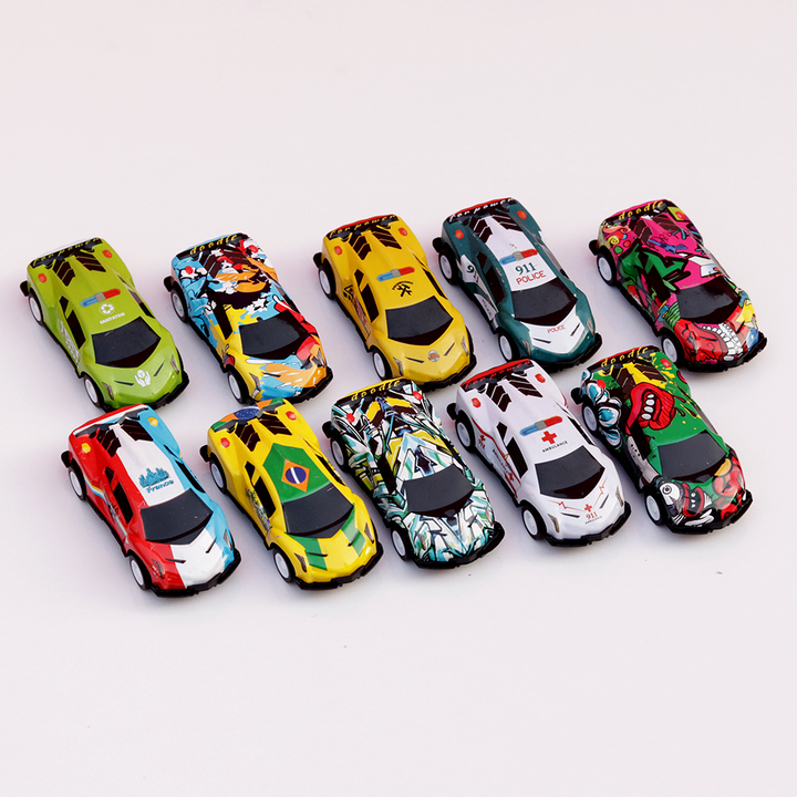 Mini Cartoon Car Set (Set of 10 Cars)