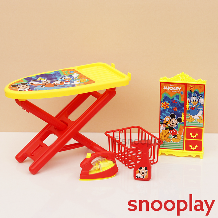 Kriiddaank 8 Pieces Original Disney Mickey Mouse Realistic Ironing Playset (3-7 Years)