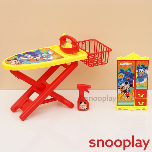 Kriiddaank 8 Pieces Original Disney Mickey Mouse Realistic Ironing Playset (3-7 Years)